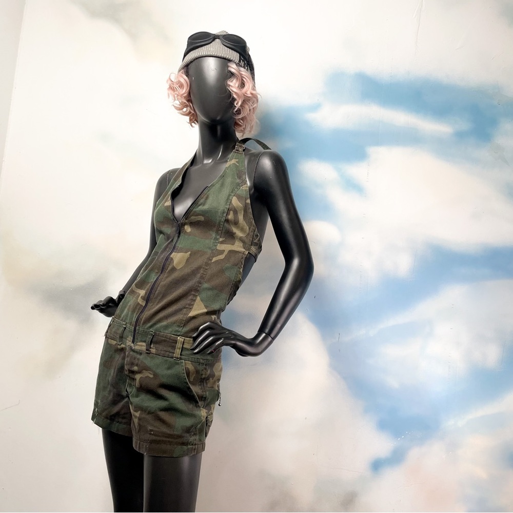 Handmade army fatigue romper